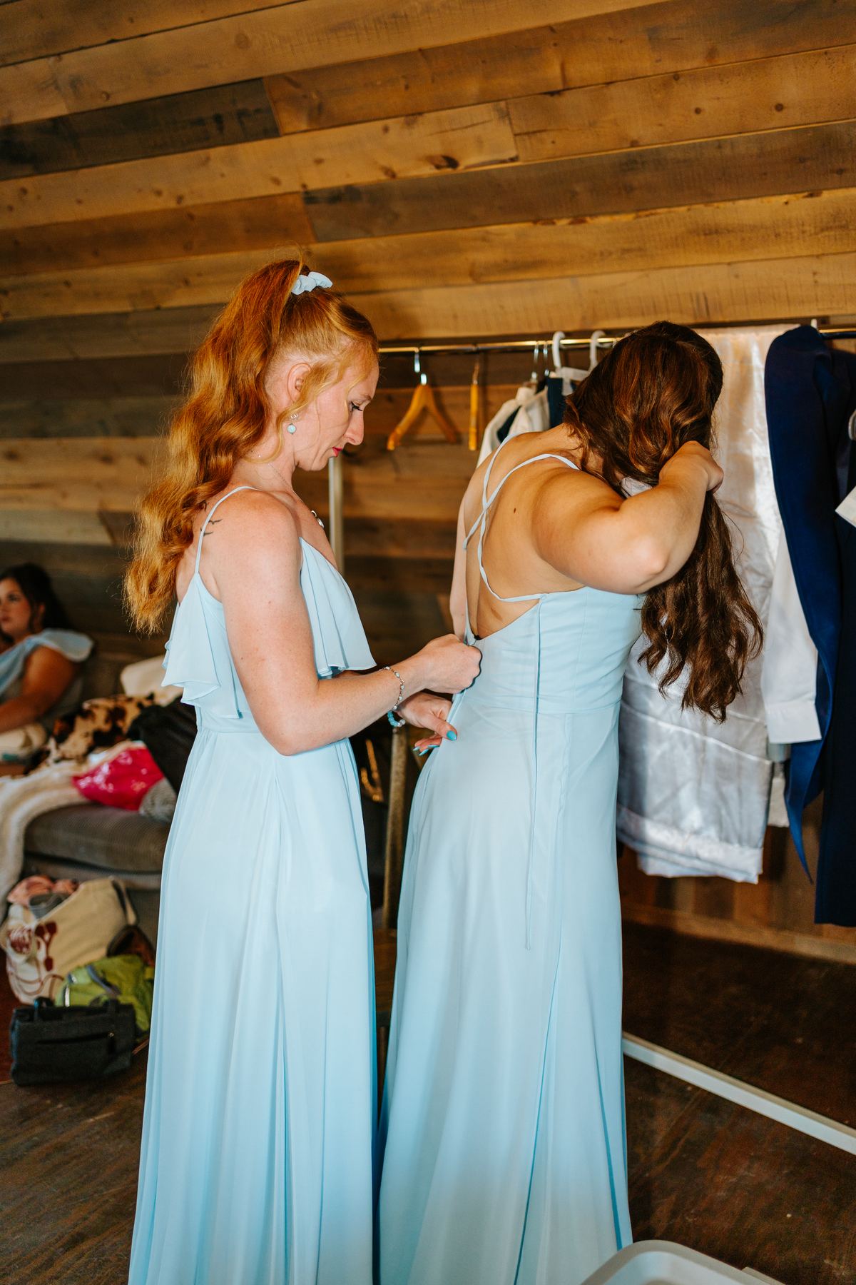 Bride Alysia wedding morning preparations at Deer Meadow Farm Manitoba — Ngo Photography