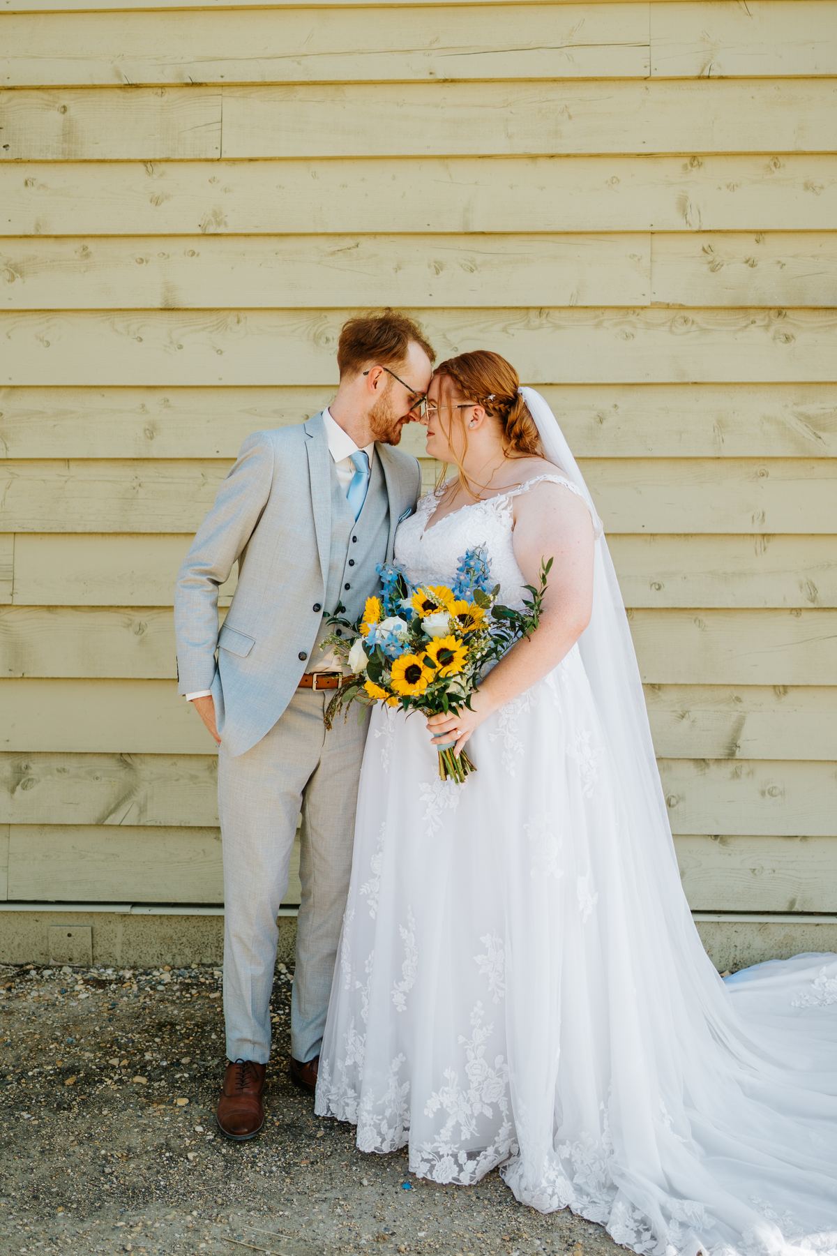 Alysia and Josh couple portrait in the birch forest at Deer Meadow Farm Manitoba — Ngo Photography
