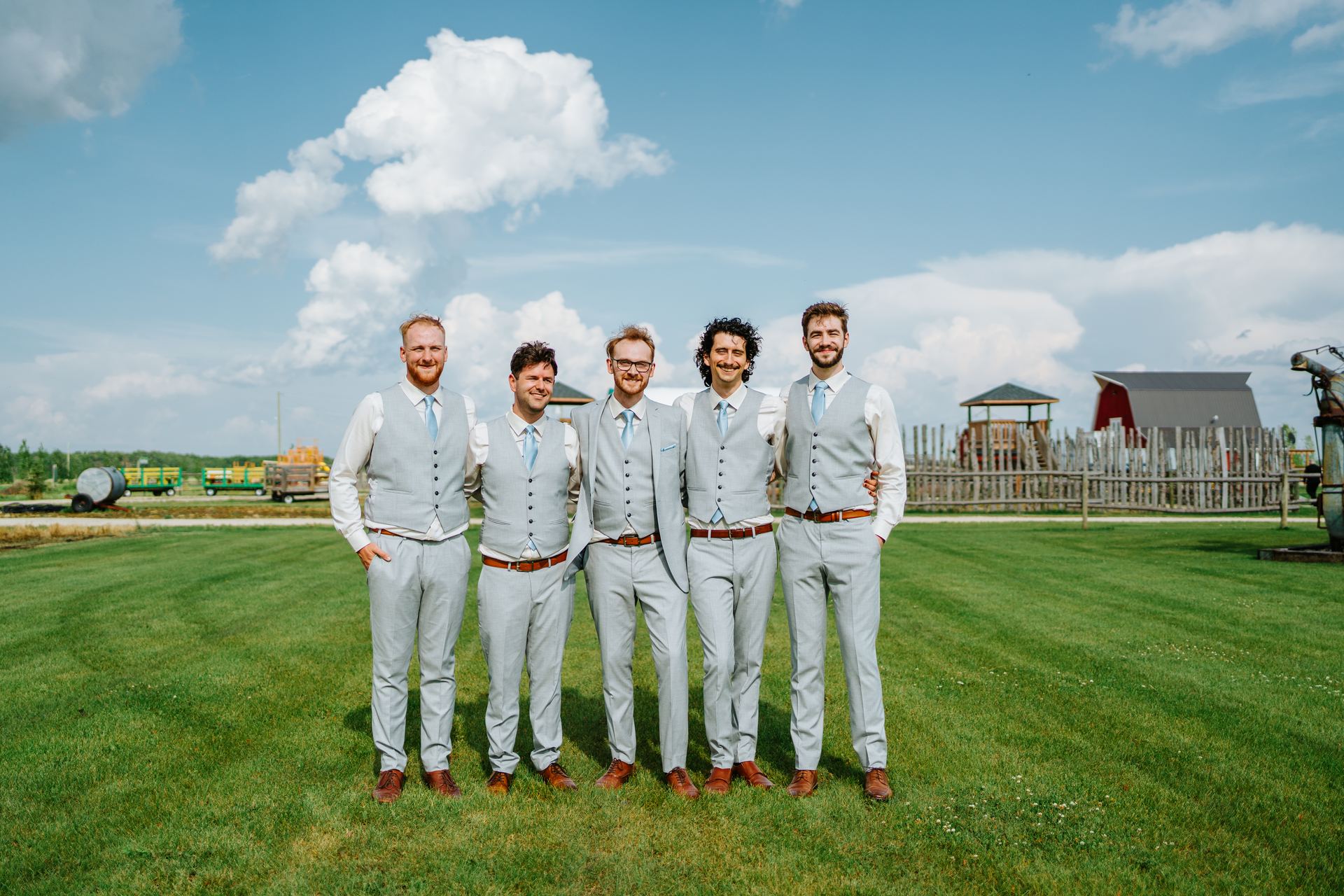 Wedding reception dining in the quonset barn at Deer Meadow Farm Manitoba — photography by Chris Ngo Winnipeg
