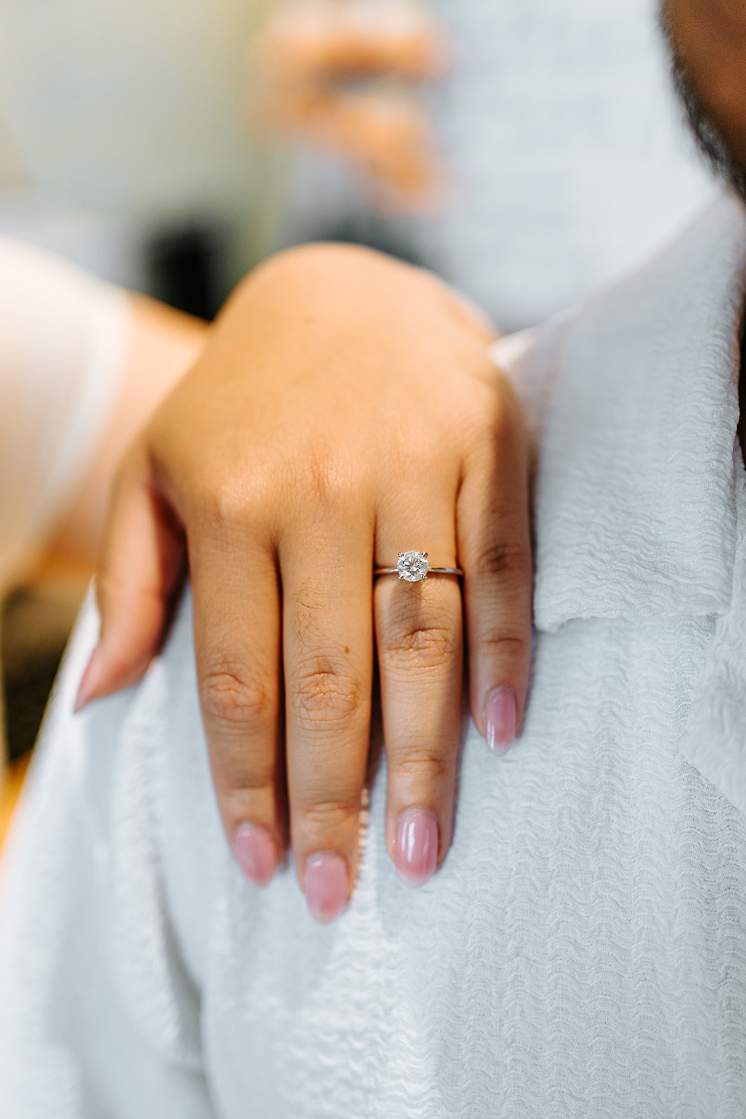 Engagement ring detail — Ayanna and Paul theatre engagement Winnipeg Ngo Photography