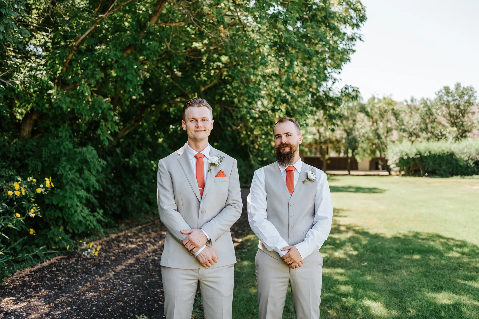 Brandon and Selena — getting ready at Ashgrove Acres Manitoba — Ngo Photography