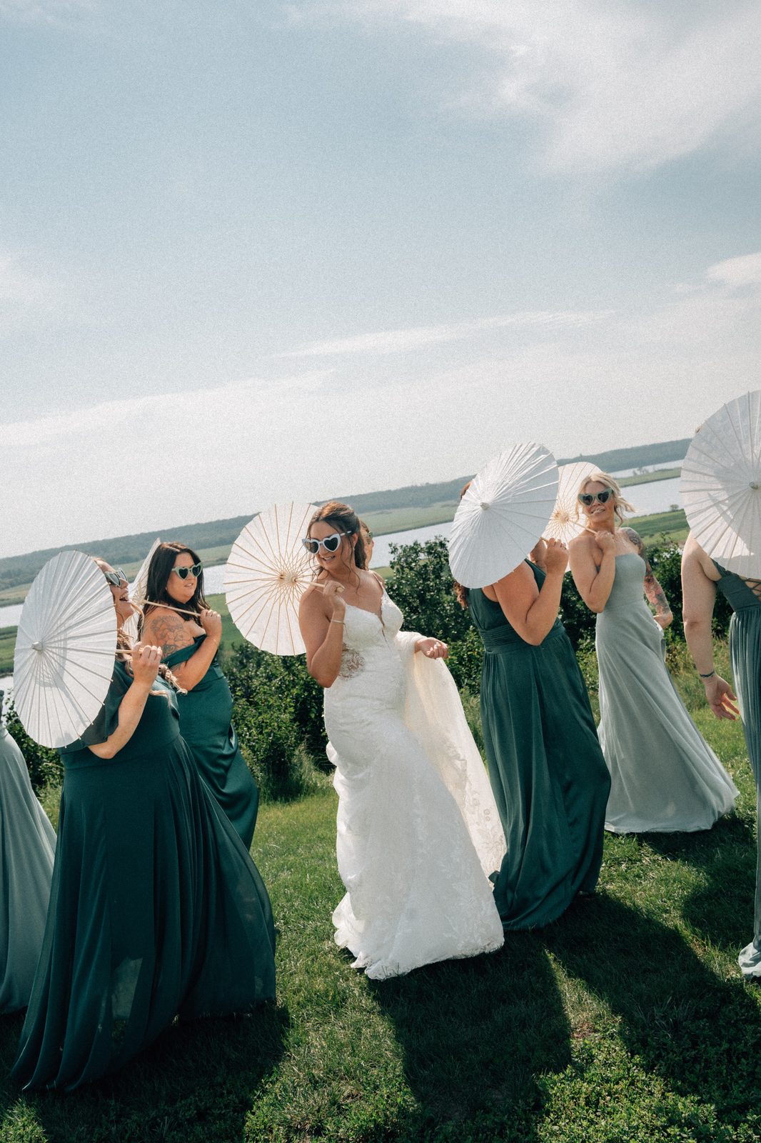 Film-edited wedding portrait at Pelican Yacht Club — Ninette, Manitoba