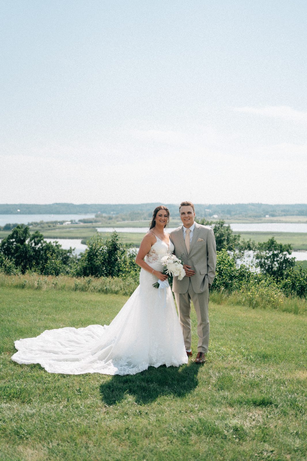 Film-edited wedding photograph at Pelican Yacht Club — Ninette, Manitoba