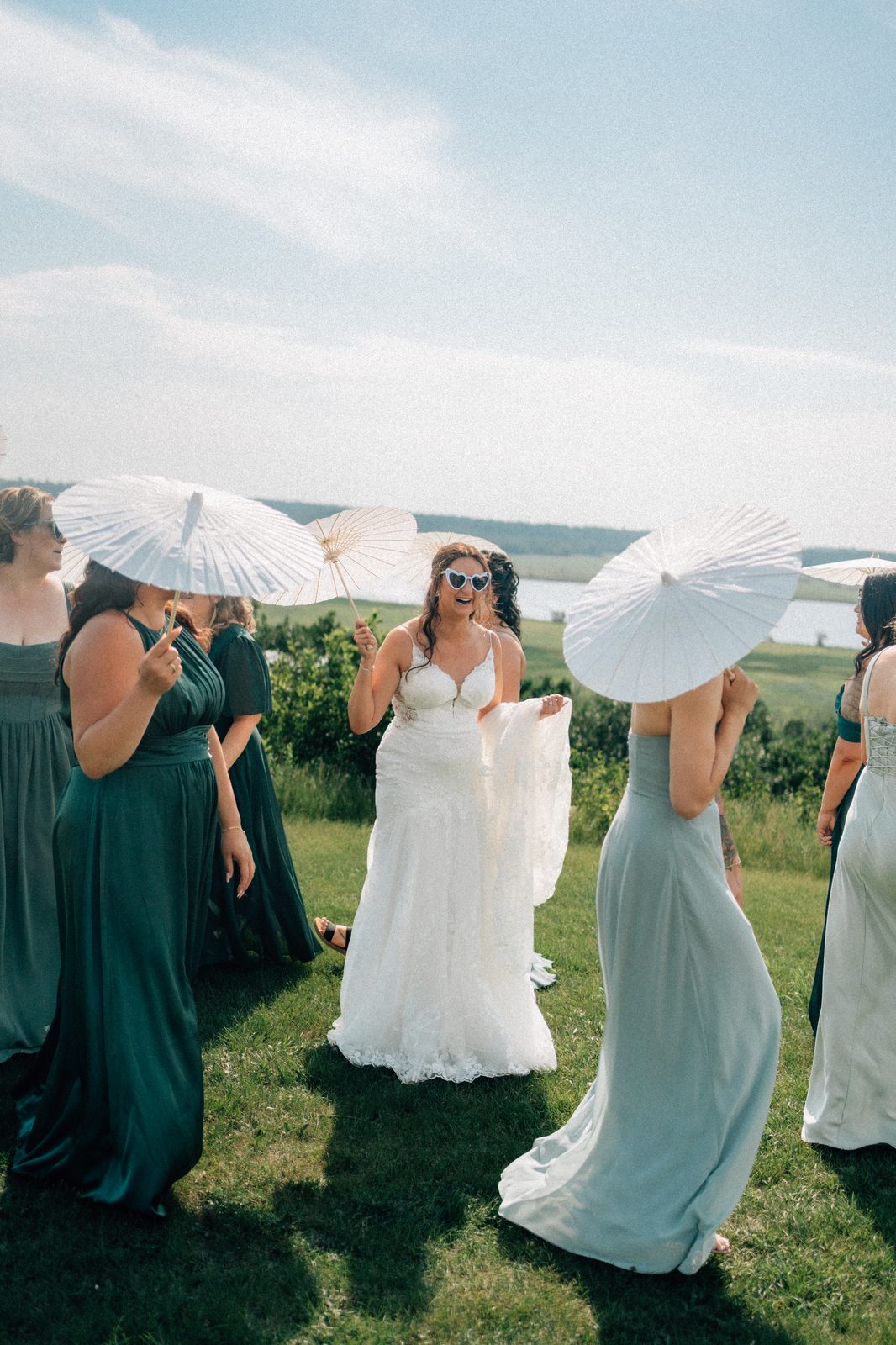 Film wedding photograph at Pelican Yacht Club — Ninette, Manitoba