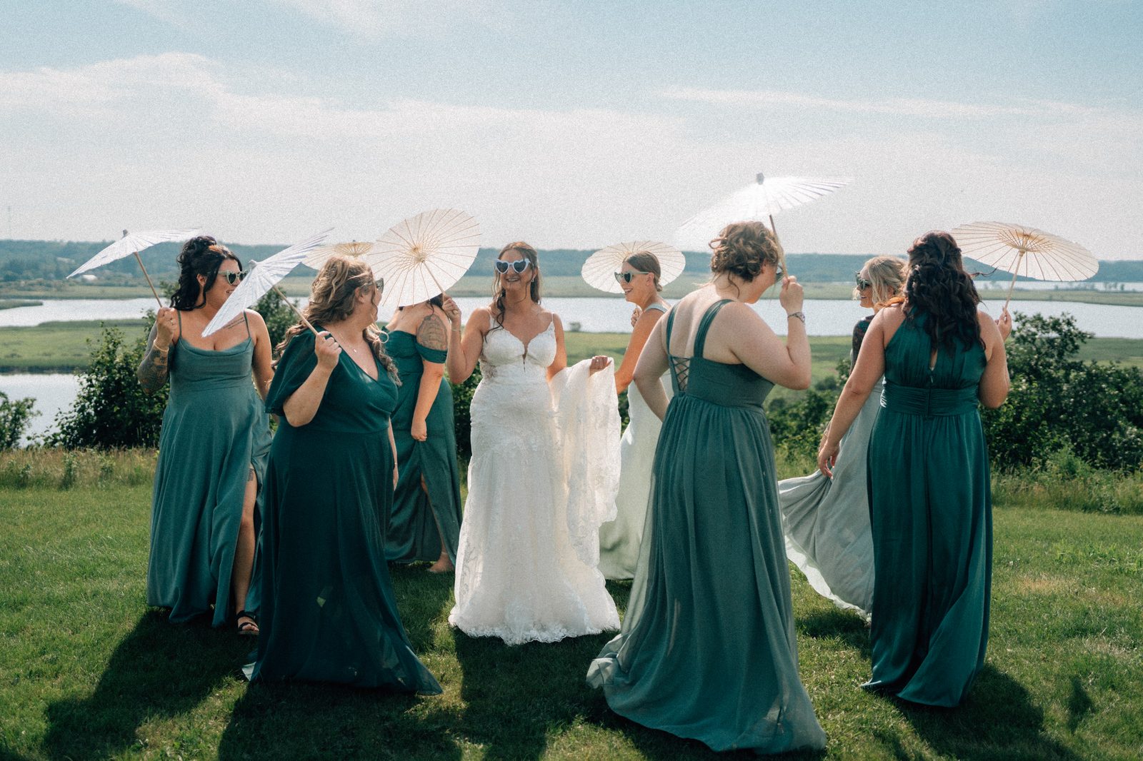 Film wedding photograph at Pelican Yacht Club — Ninette, Manitoba
