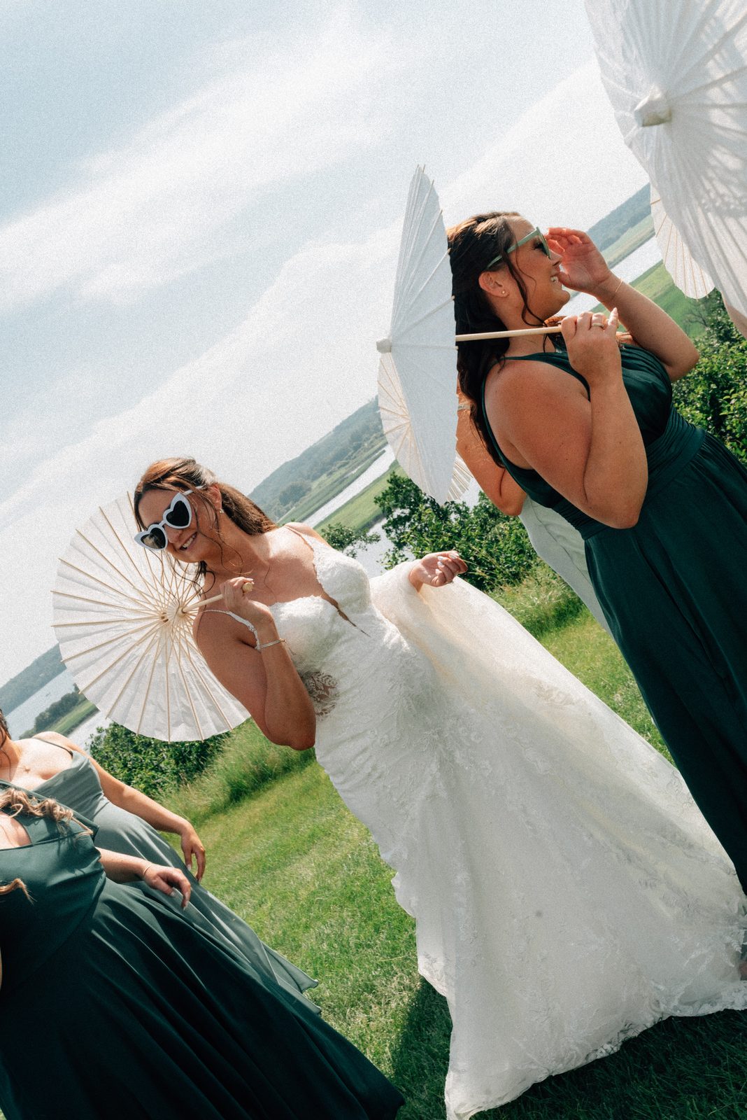 Film wedding portrait at Pelican Yacht Club — Ninette, Manitoba