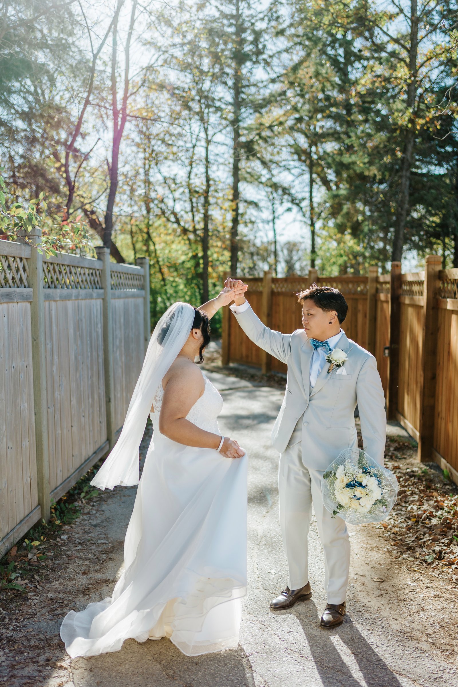 The outdoor ceremony begins at Bel Acres Golf and Country Club — Gin and Marieanne wedding photography by Chris Ngo, Ngo Photography