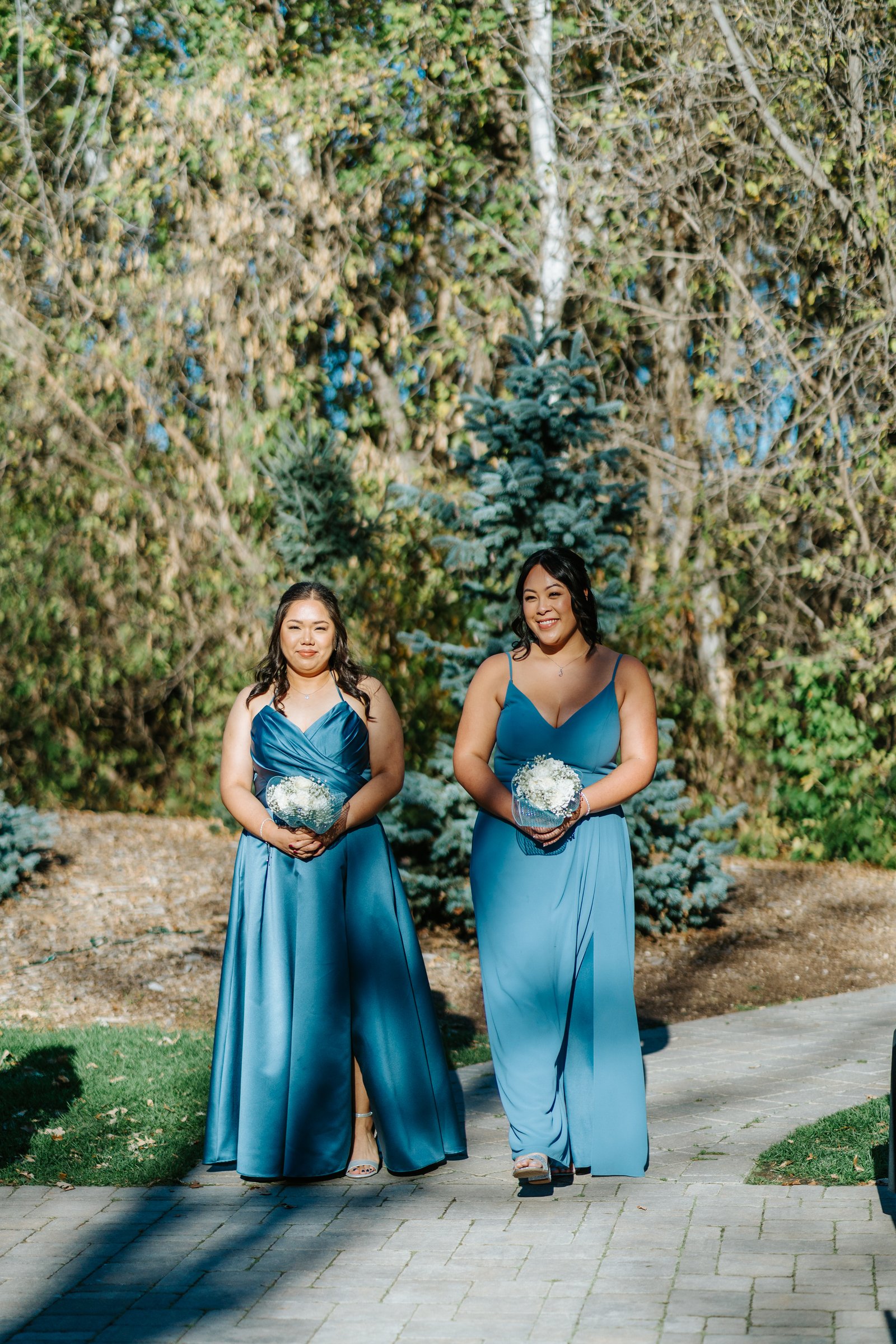 Ring exchange during outdoor ceremony at Bel Acres — wedding photography by Ngo Photography Winnipeg, October 2025