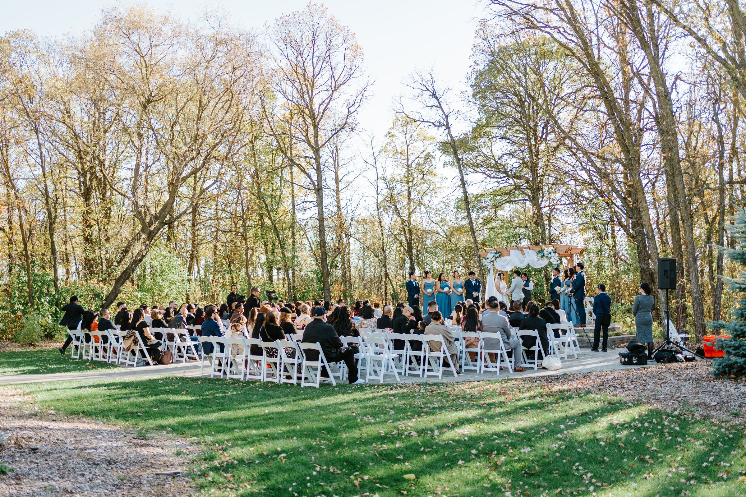 Ceremony recessional at Bel Acres — Gin and Marieanne married, photography by Ngo Photography Winnipeg