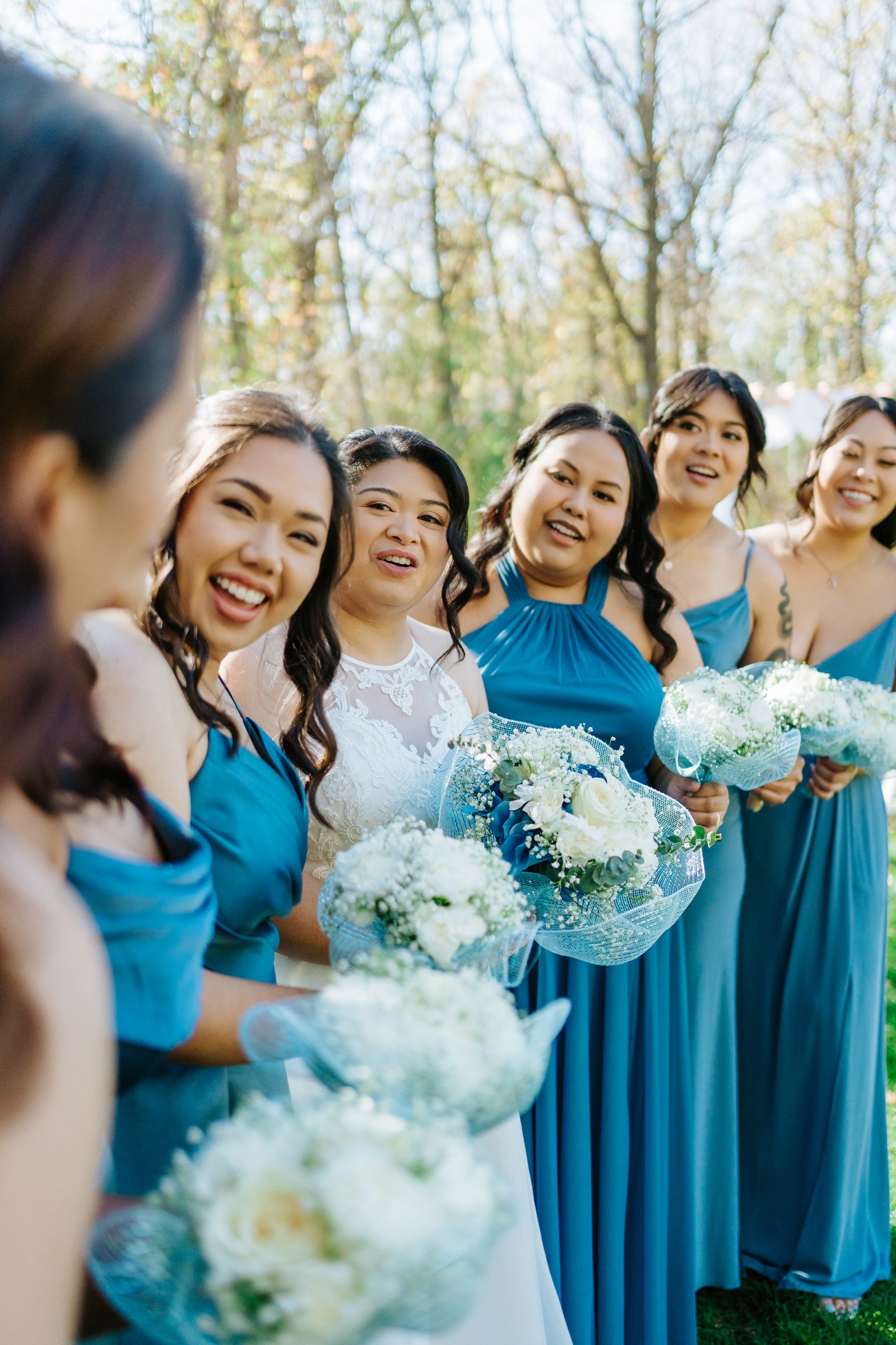 Bridal party formals at Bel Acres Golf Course, Rosser Manitoba — wedding photography by Ngo Photography Winnipeg