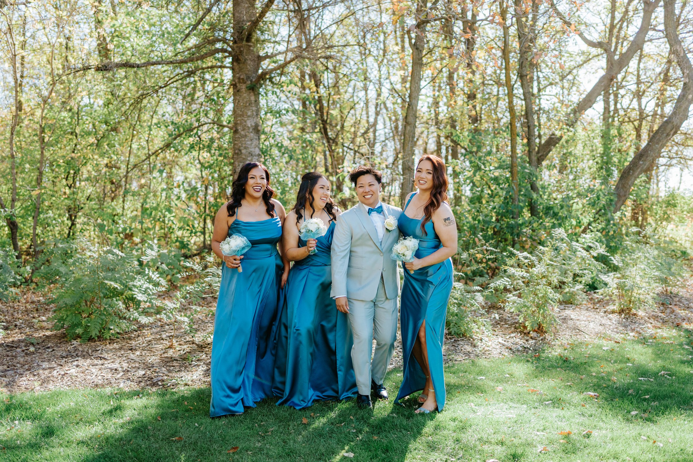 Bridesmaid portraits at Bel Acres — Gin and Marieanne fall wedding photographed by Chris Ngo