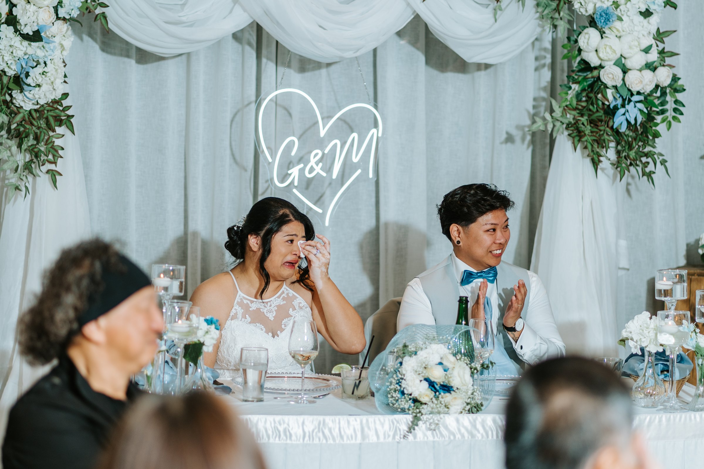 Golden-hour portraits of two brides at Bel Acres — Gin and Marieanne wedding photographed by Chris Ngo, Ngo Photography