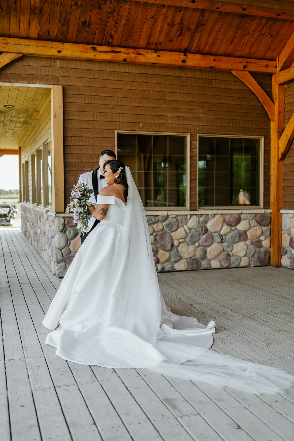 Homan and Elona just-married recessional at Bridges Golf Course, Winnipeg — photographed by Chris Ngo, Ngo Photography