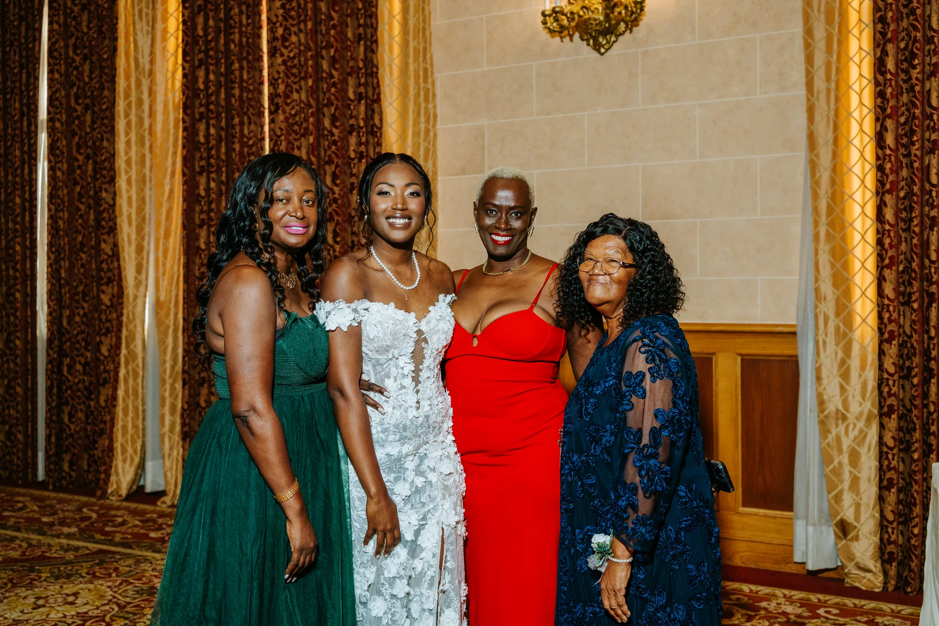 Family photos during the reception in the Provencher Ballroom at the Fort Garry Hotel, Winnipeg