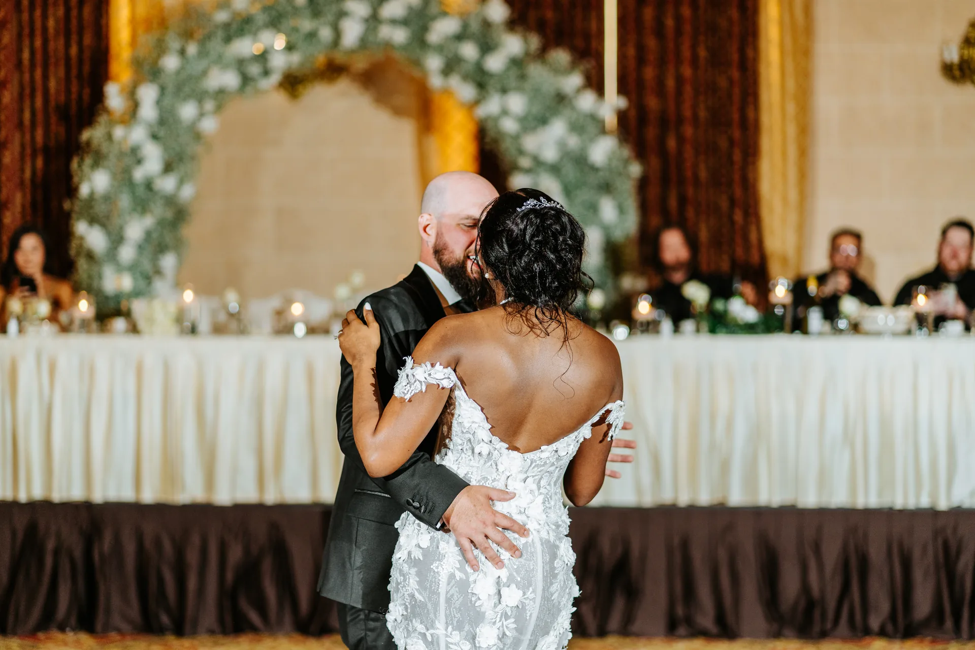 First dance kiss in the Provencher Ballroom at the Fort Garry Hotel, Winnipeg