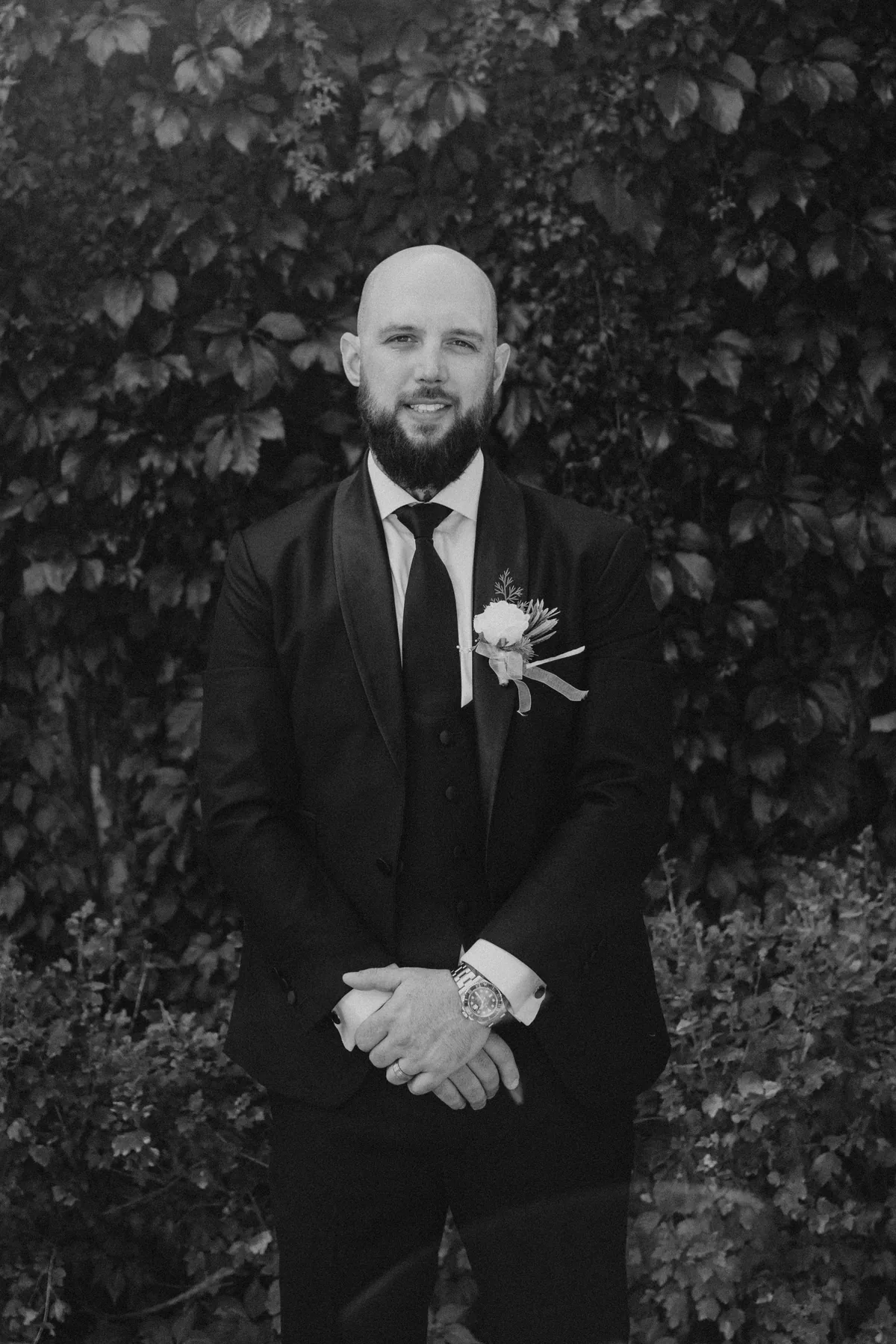 Groom solo portrait at The Forks, Winnipeg — Fort Garry Hotel wedding photography by Chris Ngo