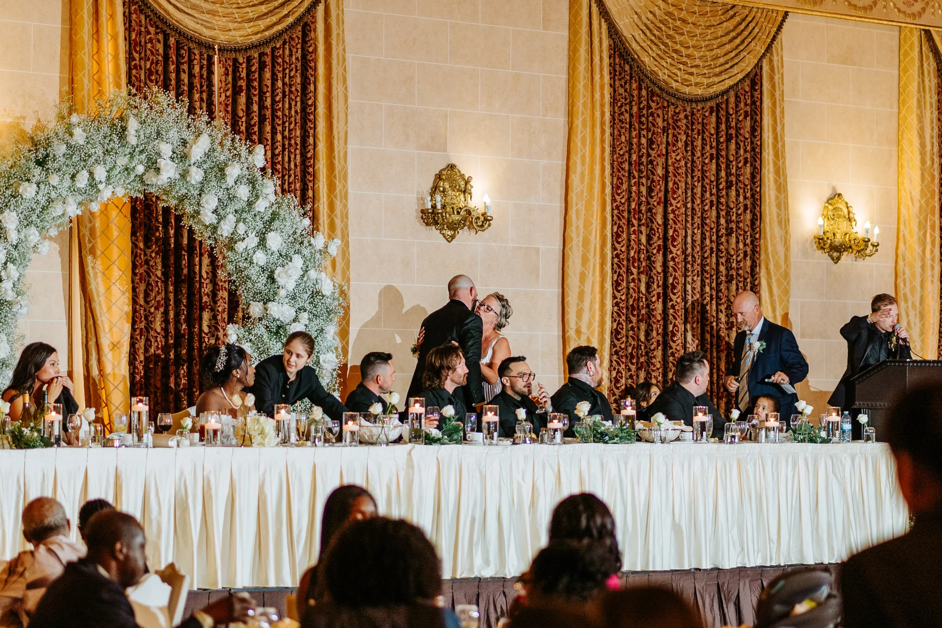 Speeches at the head table in the Provencher Ballroom at the Fort Garry Hotel, Winnipeg