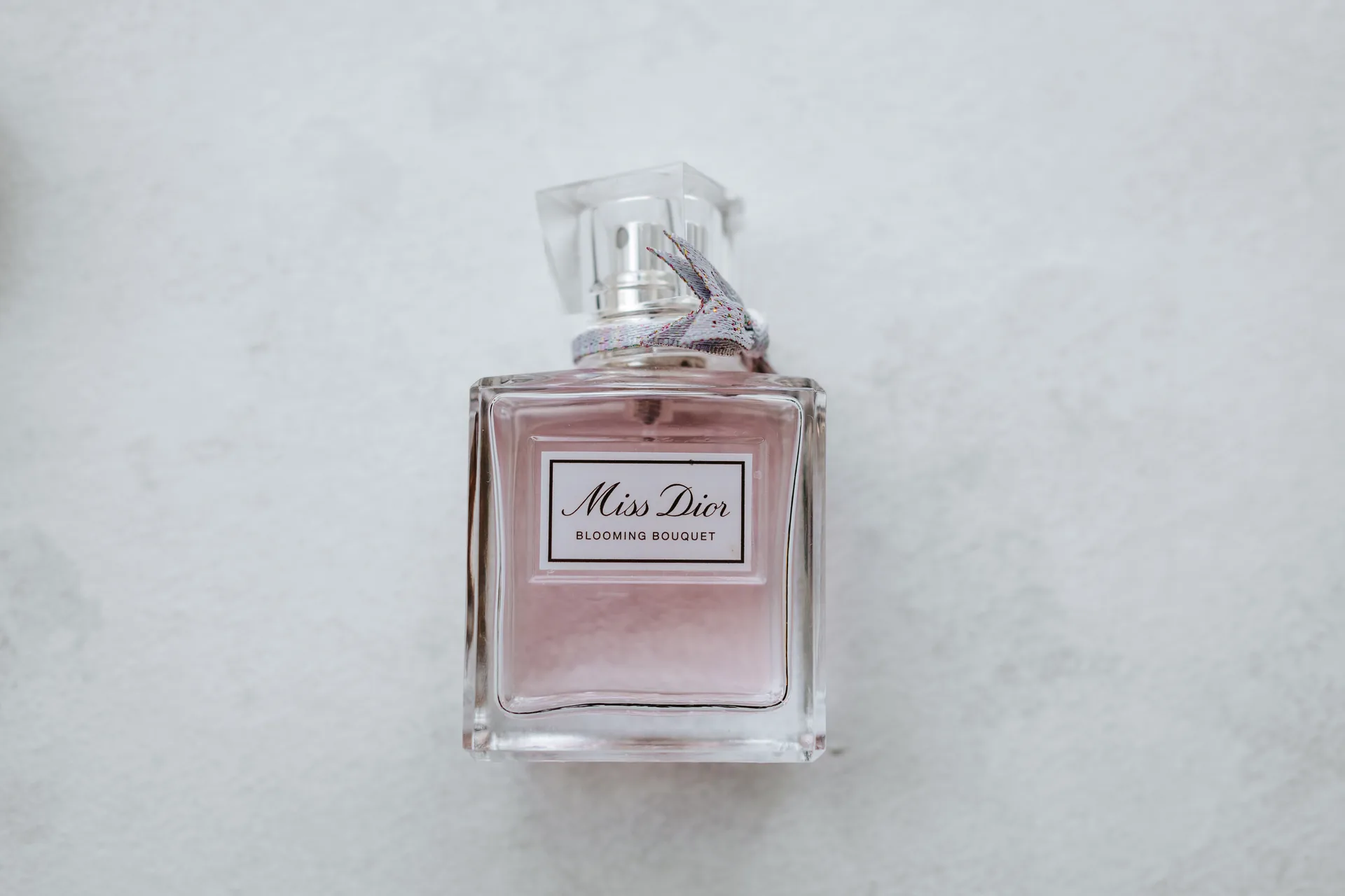 Miss Dior perfume on the vanity in the Fort Garry Hotel bridal suite, Winnipeg