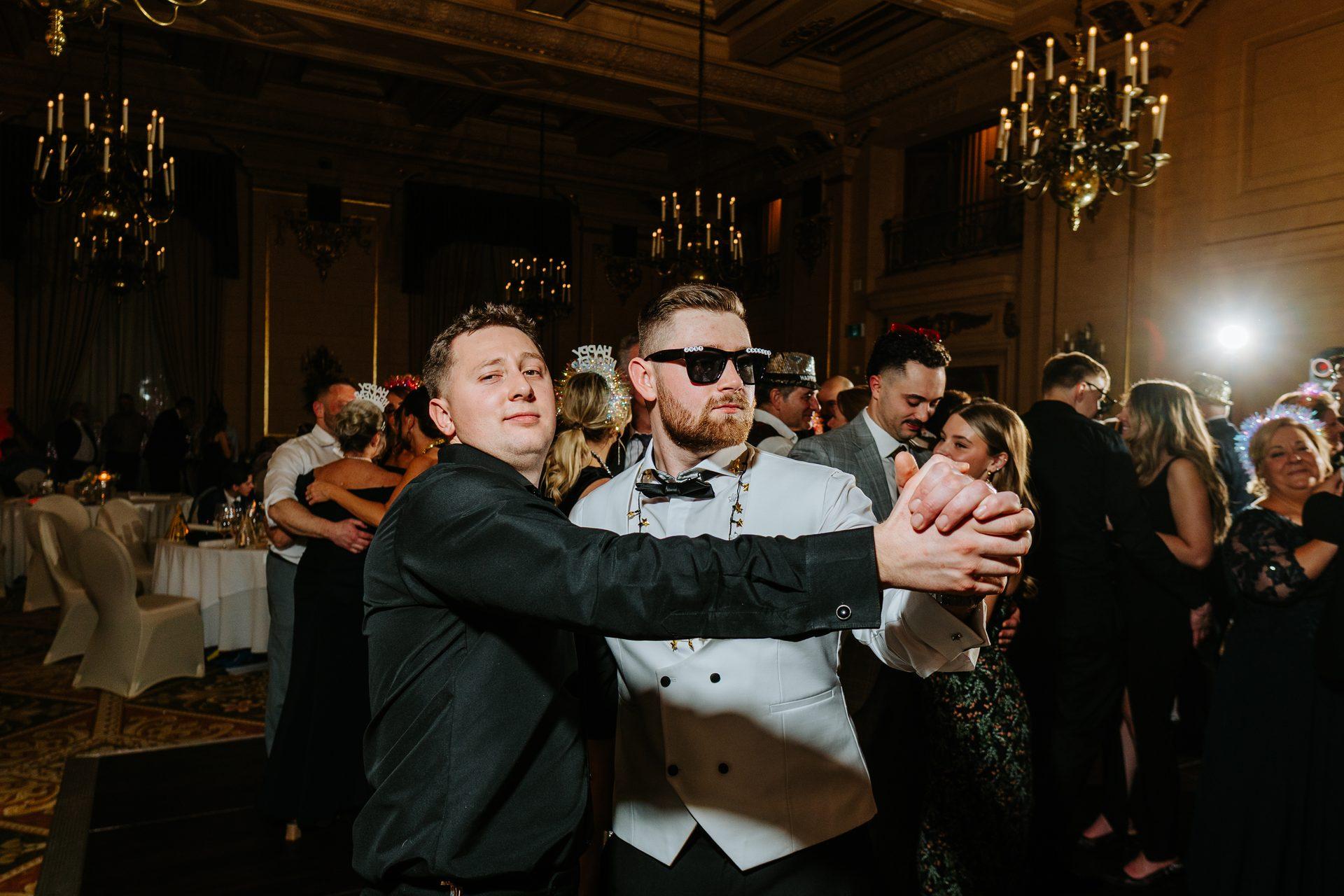 New Year's Eve ballroom dancing at the Fort Garry Hotel, Winnipeg wedding reception