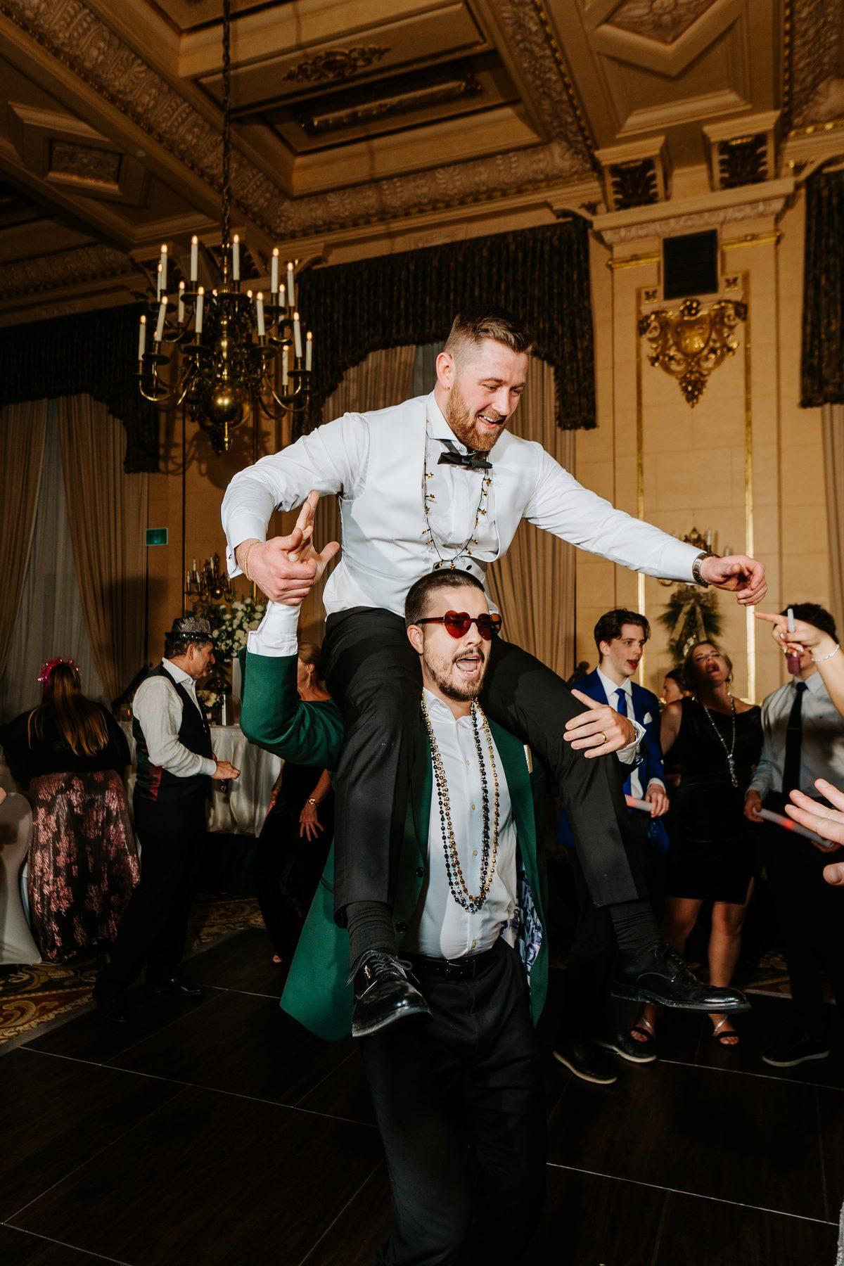 New Year's Eve midnight dancing celebration at The Fort Garry Hotel wedding reception Winnipeg — Chris Ngo Photography