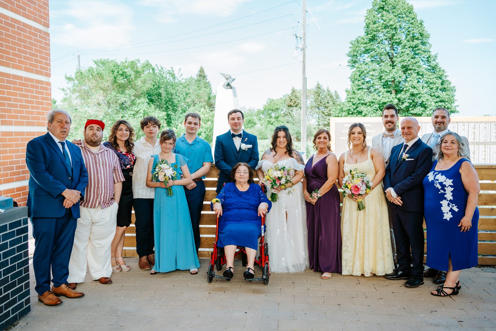 Post-ceremony moments at the Caboto Centre Piazza — Stephanie and Drew's Winnipeg wedding by Chris Ngo