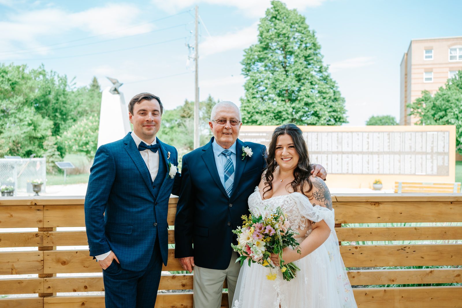 Couple portrait after Caboto Centre Piazza ceremony — Stephanie and Drew, photography by Ngo Photography Winnipeg