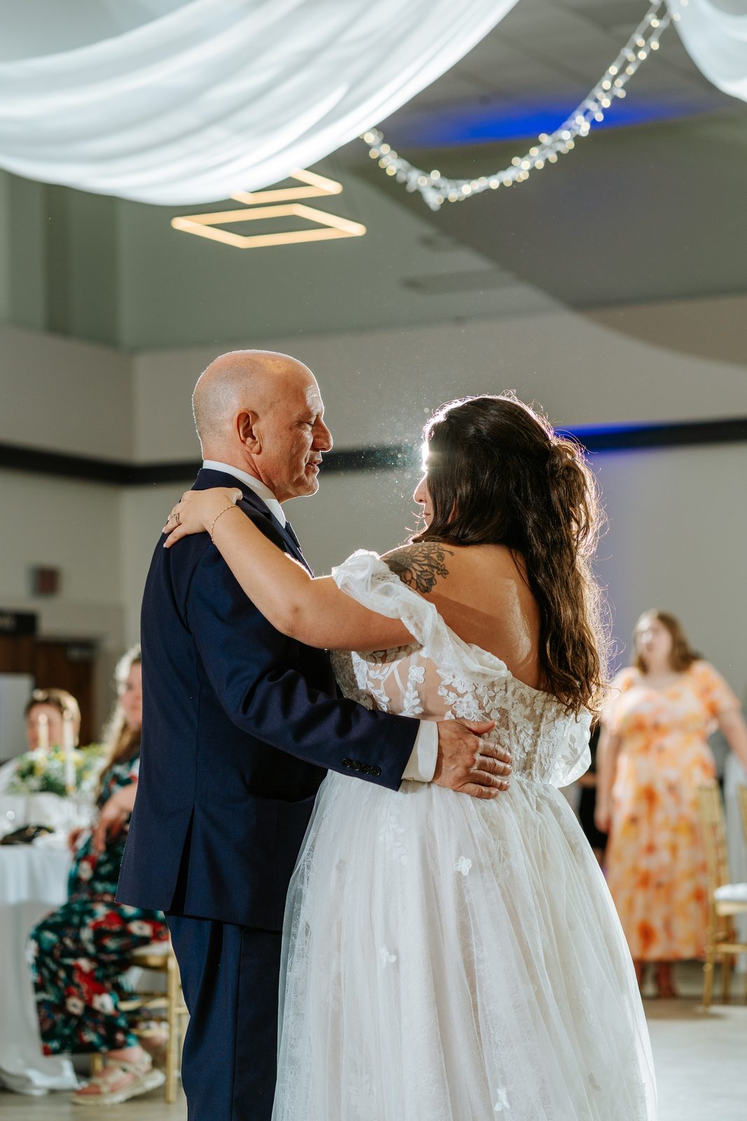 Father-daughter dance at the Caboto Centre Mauro Hall — Stephanie and Drew's Winnipeg wedding, photography by Chris Ngo