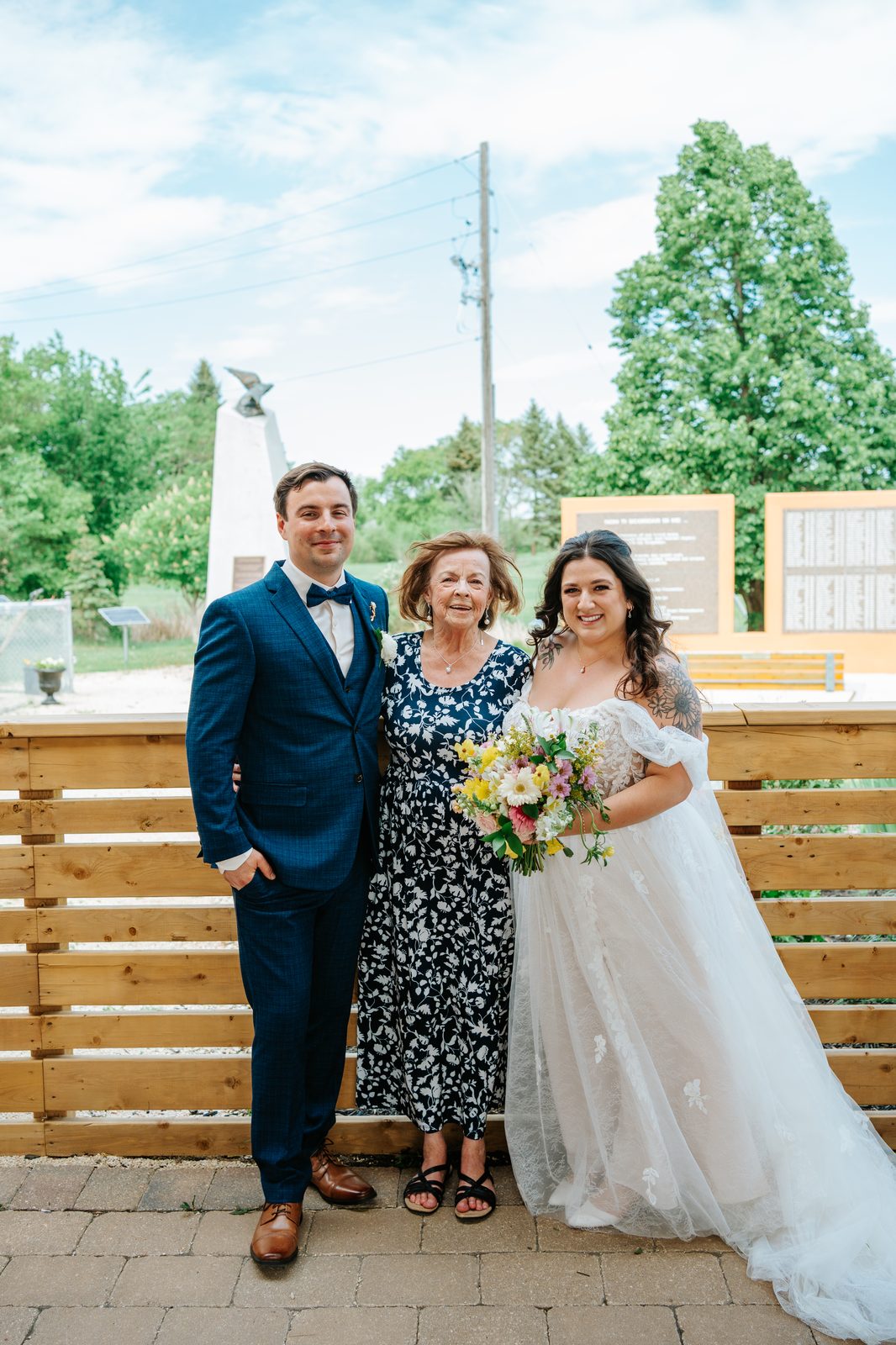 Family formals at the Caboto Centre patio — Stephanie and Drew's Winnipeg wedding, photography by Chris Ngo, Ngo Photography