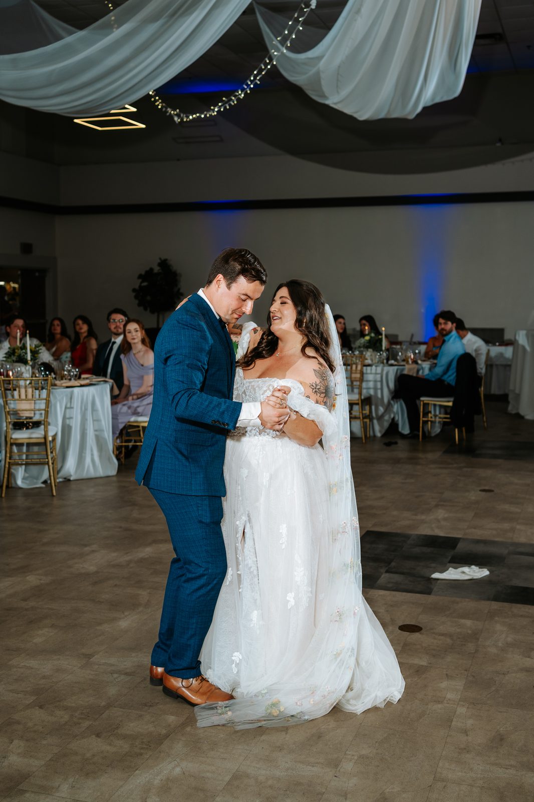 Family portrait at Caboto Centre — Stephanie and Drew's June 2026 wedding, photography by Ngo Photography Winnipeg