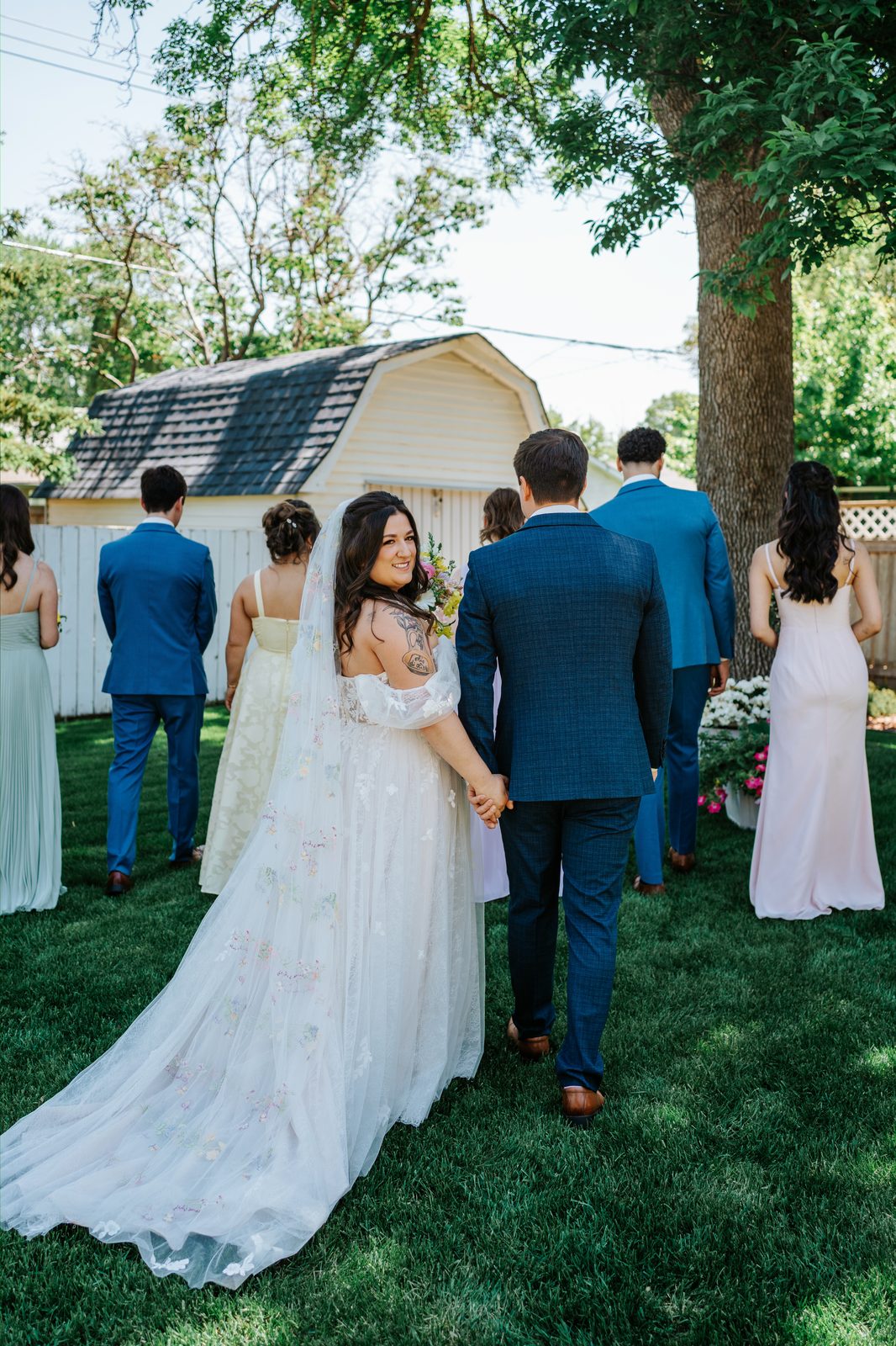Stephanie and Drew together after their private vow exchange — Caboto Centre wedding photography by Ngo Photography