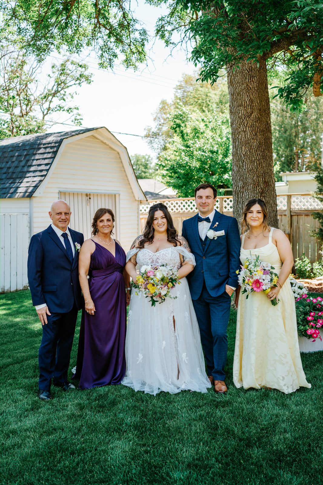 Couple portrait after private vows in the garden — Stephanie and Drew, Caboto Centre Winnipeg wedding by Chris Ngo