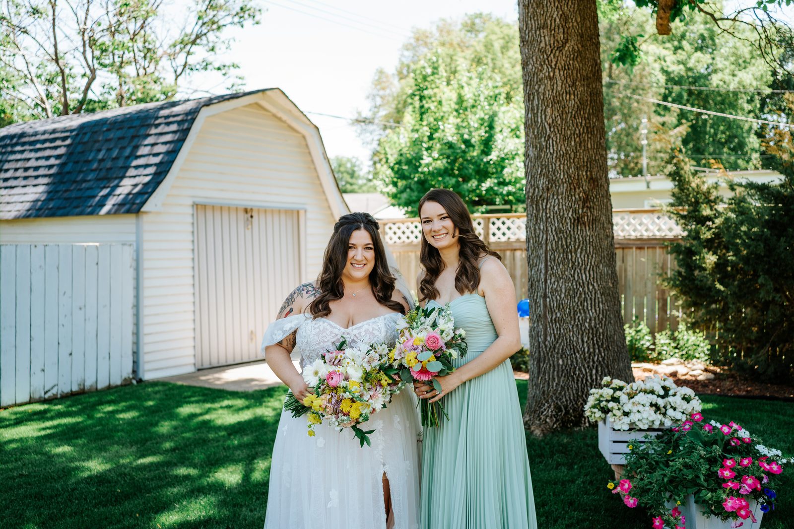 Garden couple portraits before the Caboto Centre ceremony — Stephanie and Drew, wedding photography by Ngo Photography