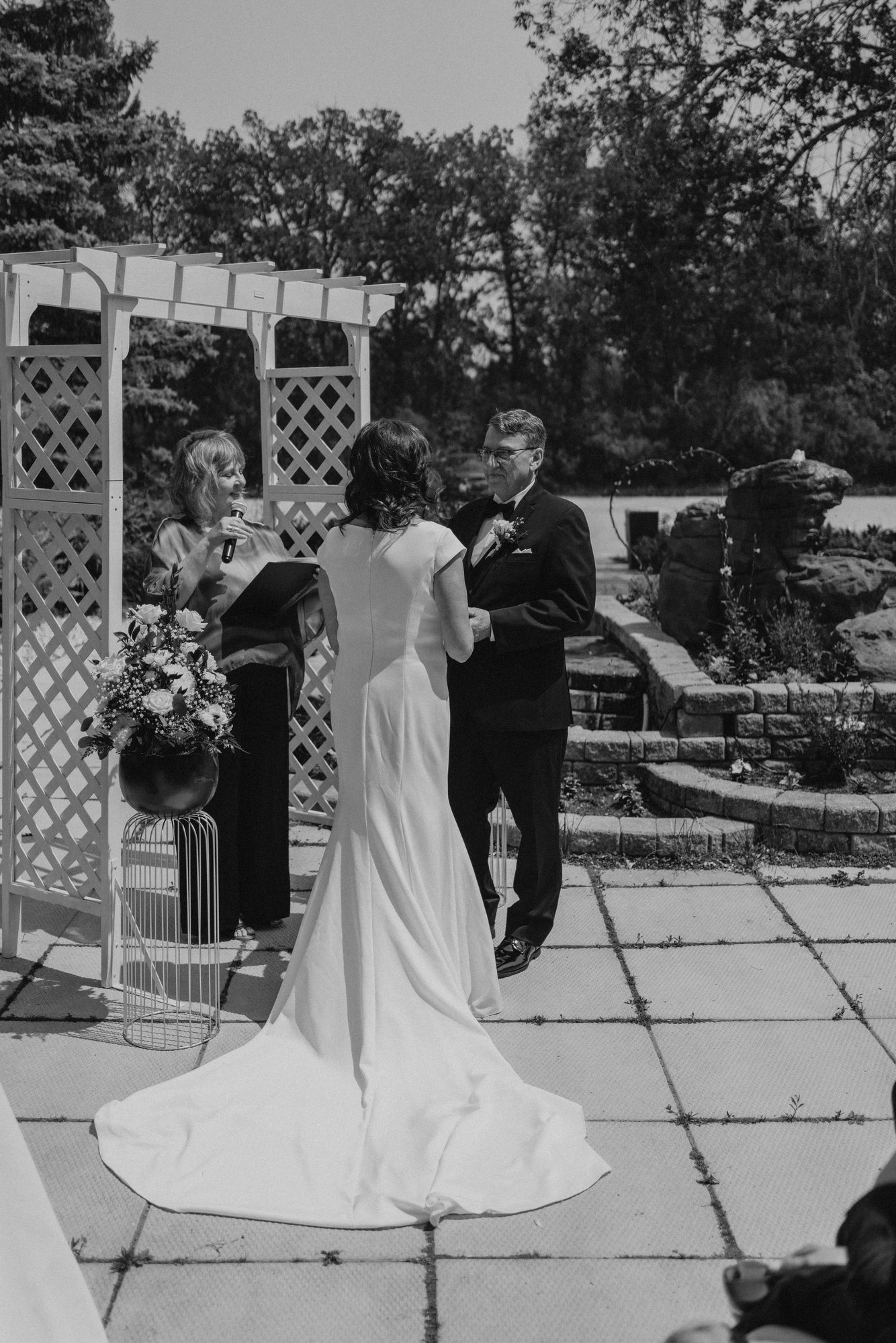 Ceremony detail at The Gates on Roblin Headingley — wedding photography by Chris Ngo
